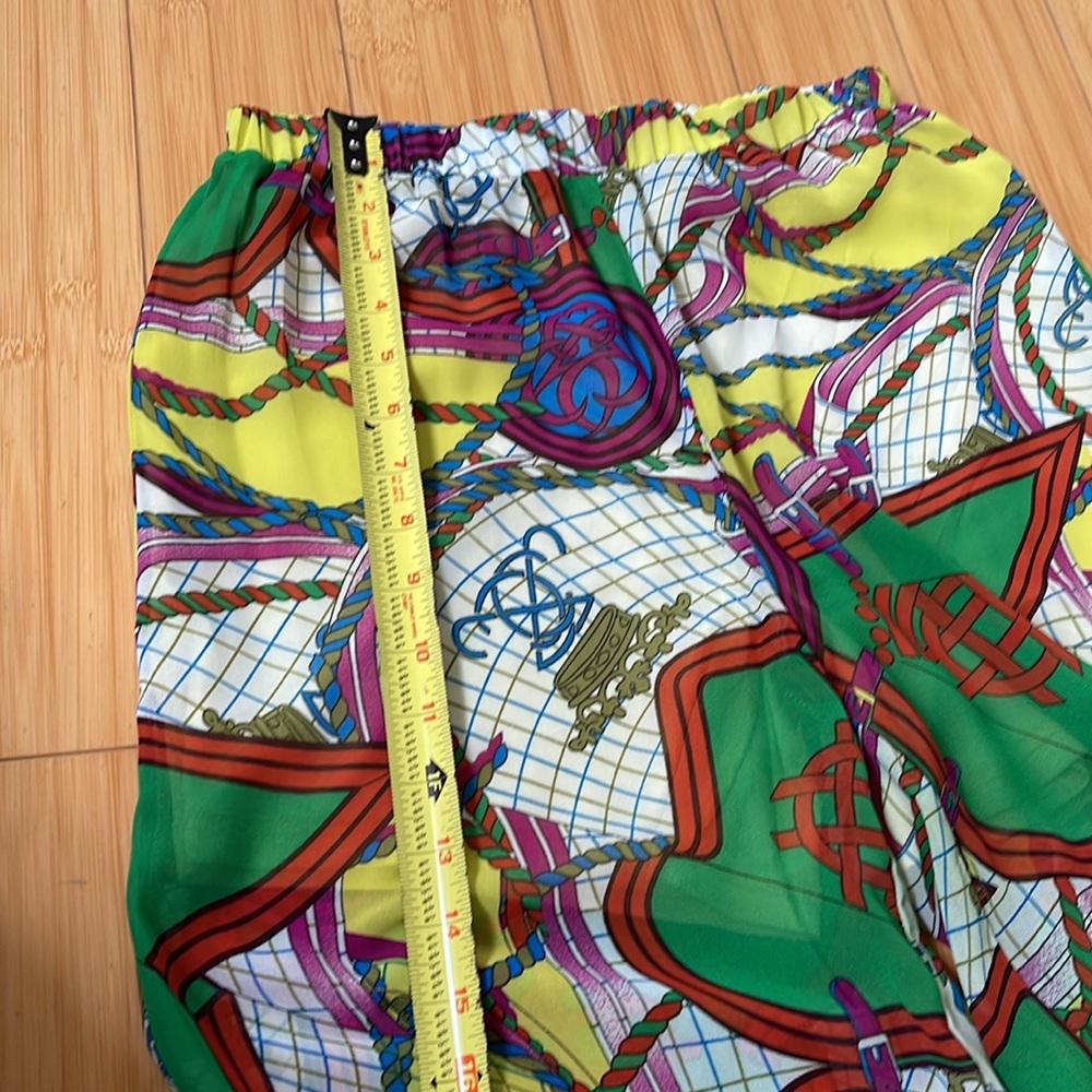 Zara Multicolor Geometric Designer Pattern Pants … - image 7